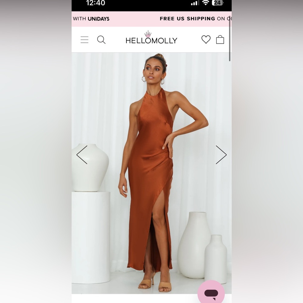 hello Molly satin midi dress